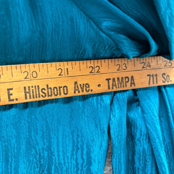 Vtg Francesca Of Damon 100% Silk Blue Intricate Beaded Long Dress Sz 10 Elegant - Picture 12 of 13